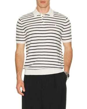 Polo Ralph Lauren Short Sleeve Cotton Blend Polo Sweater - White