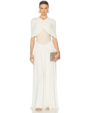 Helsa Philomena Jersey Dress - White