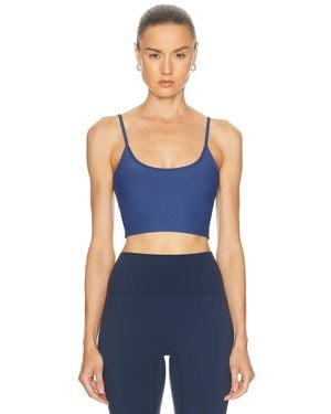 LDMA Christy Strappy Rib Long Bra Top - Blue