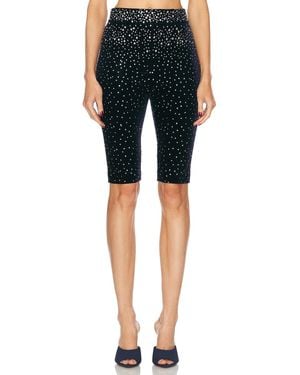 Alex Perry Crystal Velvet Short - Blue