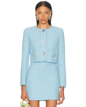 Oscar de la Renta Tweed Jacket - Blue