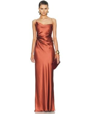 The Sei Cowl Bias Gown - Red