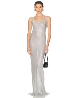 Priscavera Scoop Neck Maille Dress - White