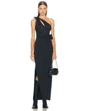 Coperni Asymmetric Flower Gown - Blue