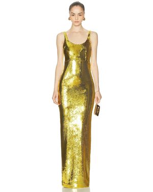 Alex Perry Singlet Column Dress - Metallic