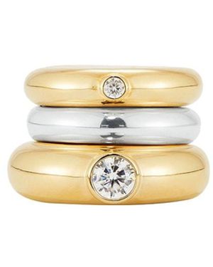 Mega Zirconia Stacking Donut Ring - White
