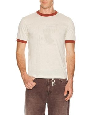 Palmes Celebrazione Ringer Tee - White