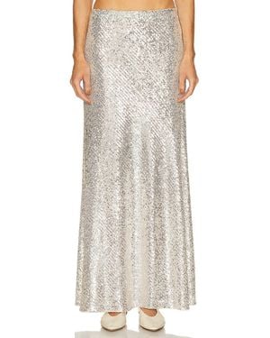Enza Costa Sequin Full Length Skirt - Metallic