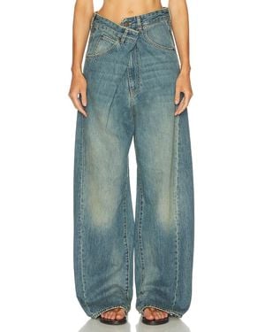 DARKPARK Ines Fold Over Wide Leg - Blue