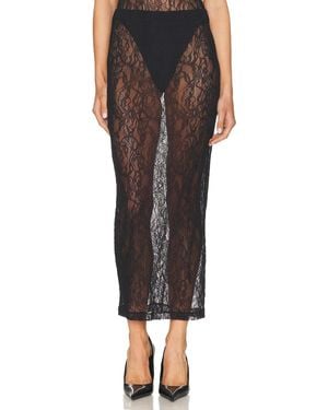 Wardrobe NYC Lace Tube Skirt - Black