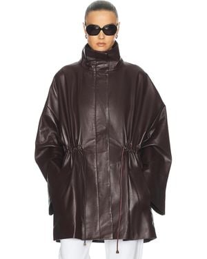 TOVE Erna Leather Coat - Brown