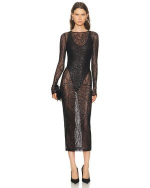 Wardrobe NYC Lace Midi Dress - Black