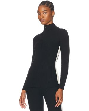Varley Demi Half Zip Knit Top - Blue