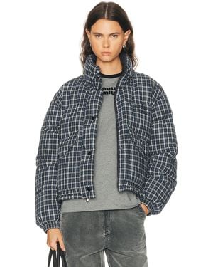 Miu Miu Flanella Ponge Piumino Rev Jacket - Blue