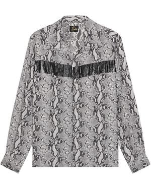 Needles Fringe One Up Shirt Python - Gray