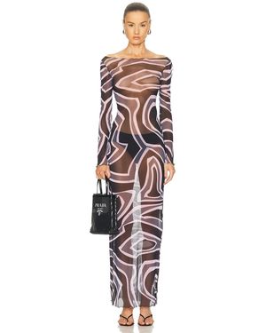 PUCCI Long Sleeve Dress - White