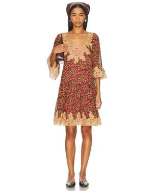 Bode Confetti Floral Dress - Orange