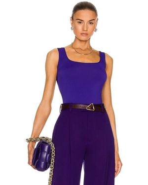 Bottega Veneta Fluid Viscose Jersey Bodysuit - Purple