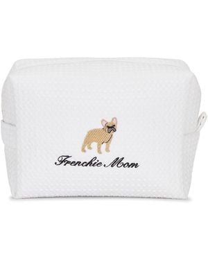 Abode Frenchie Mom Waffle Pouch - White