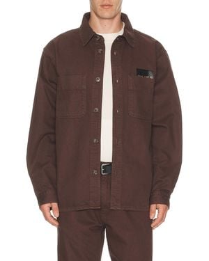 Palmes Coarse Overshirt - Brown