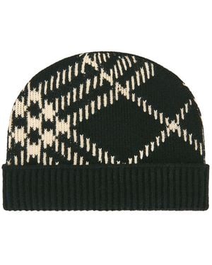 Burberry Core Check Beanie - Black