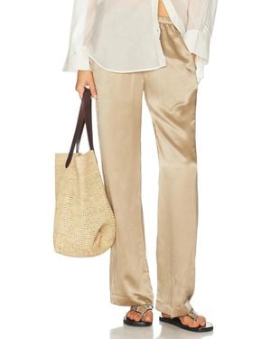 Enza Costa Silk Satin Everywhere Pant - Natural