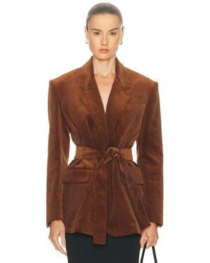 Monse Deconstructed Lapel Tailored Jacket - Brown
