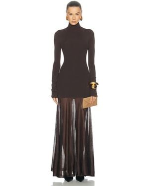 SRG Imogen Long Sleeve Gown - Brown