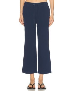 Negative Underwear Waffle Knit Cropped Track Pant - Blue