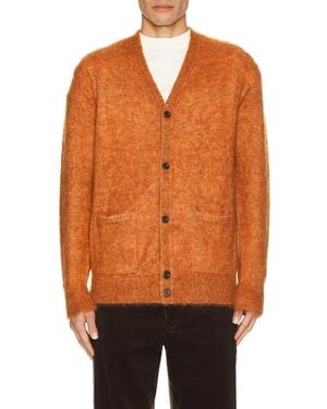 Beams Plus Cardigan Stretch Mohair - Orange