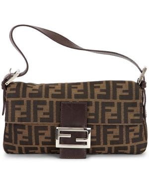 Fendi Zucca Baguette Shoulder Bag - Brown
