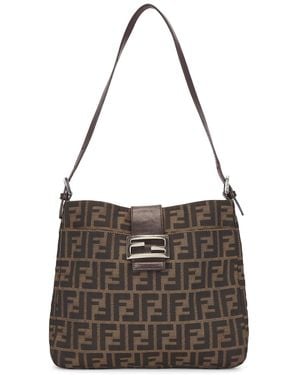 Fendi Zucca Mama Baguette Shoulder Bag - Brown