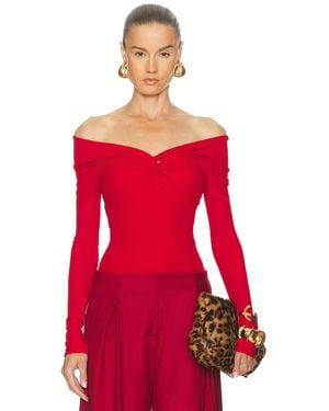 Blumarine Off The Shoulder Top - Red