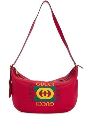 Gucci Half Moon Hobo Bag - Red