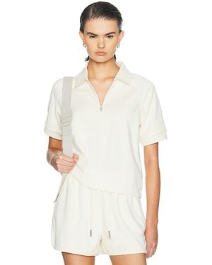 On Shoes Courtside Terry Polo Top - White