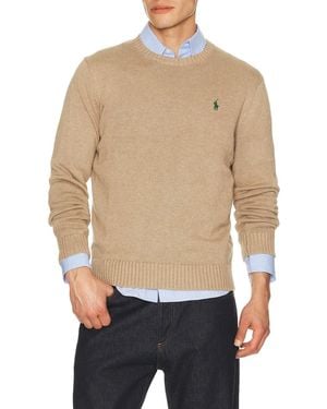 Polo Ralph Lauren Cotton Shaker Knit Crewneck Sweater - Blue