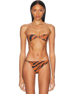 Ziah Twisted Bandeau Bikini Top - Multicolor