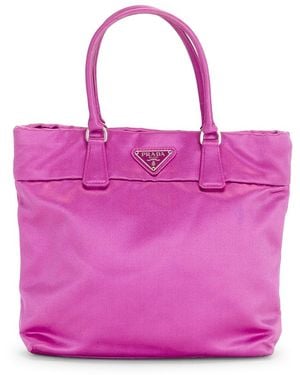 Prada Tessuto Tote Bag - Pink