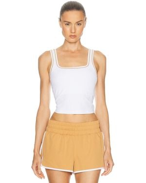 Varley Barney Piped Tank Top - White