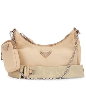 Prada Re-Edition 2005 Re-Nylon Shoulder Bag - Natural