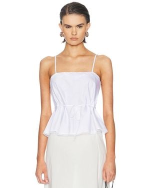 Leset Yoko Lace Tank Top - White