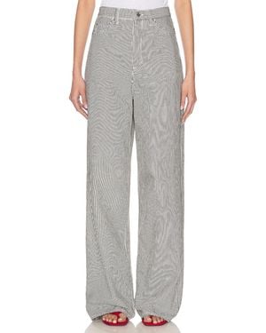 GRLFRND Rey High Rise Wide Jeans - Gray