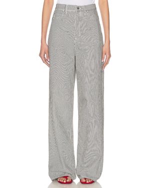 GRLFRND Rey High Rise Wide Jeans - Gray