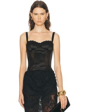 Nicholas Dara Paneled Lace Top - Black