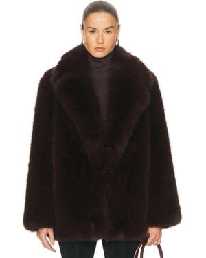 L'academie 'Academie Gamine Faux Fur Jacket - Black