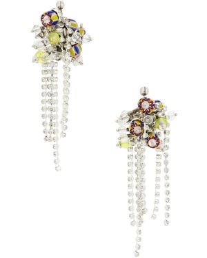 Dries Van Noten Dangle Earrings - White