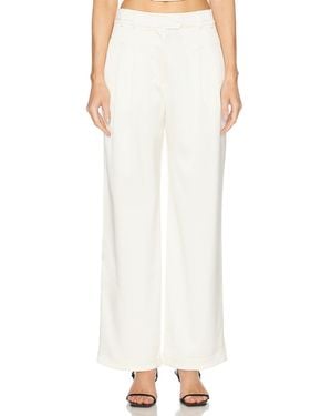 Fleur du Mal Satin Relaxed Pant - White