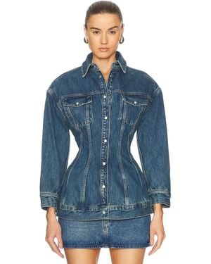 Wardrobe NYC Denim Contour Jacket - Blue