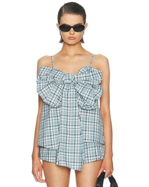 Acne Studios Tanessa Plaid Top - Blue