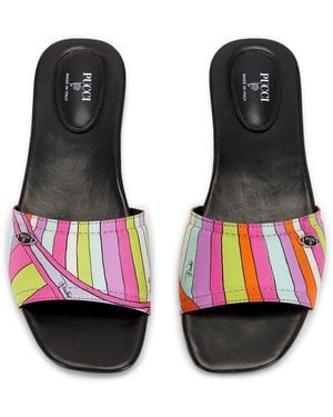 PUCCI Silk Twill Slide - Black